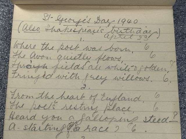 23) Excellent original Early WW2 British Military The Services Writing Tablet Full Of Wartime Poems, Wartime Recipes etc. — image 5