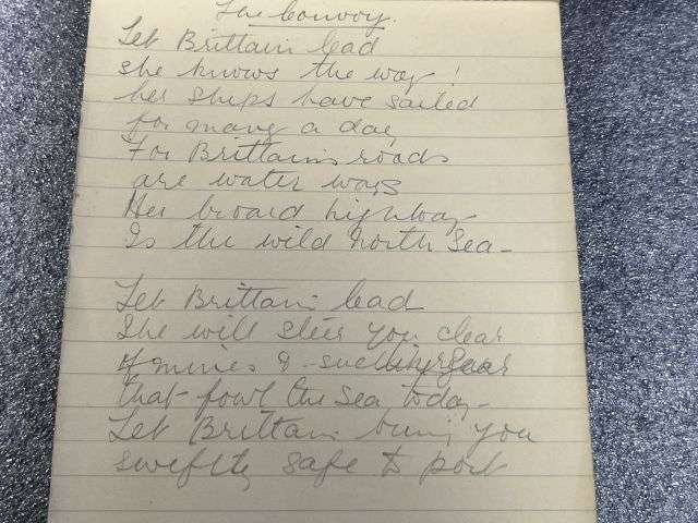 23) Excellent original Early WW2 British Military The Services Writing Tablet Full Of Wartime Poems, Wartime Recipes etc. — image 9