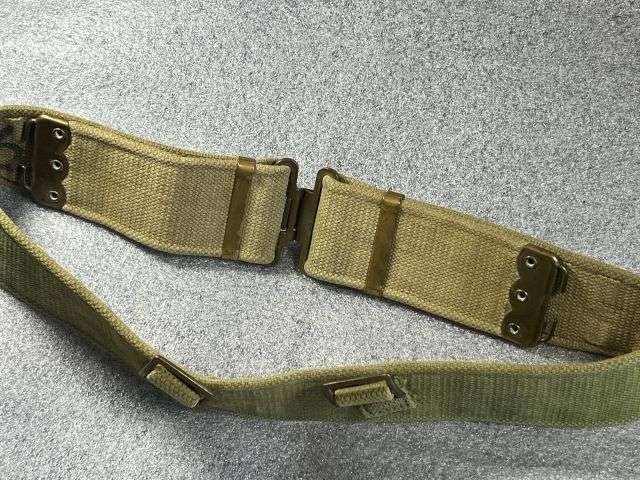 27) Original Post WW2 P37 Webbing Waist Belt Marked MECo 1951 — image 3