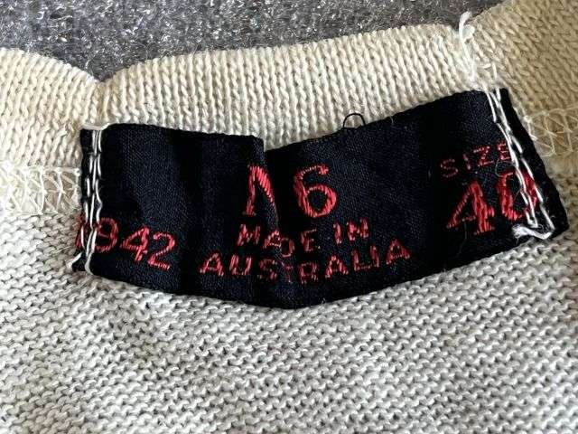 4) Excellent Original WW2 Australian Made British Army Issue Thermal Undershirt Dated 1942 — image 3