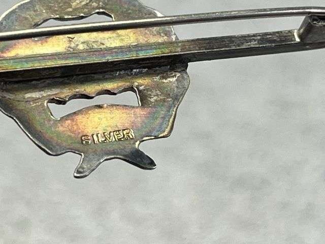 87) Good Original WW2 Pin Back Silver & Enamel Sweetheart Brooch To The Royal Tank Regiment — image 2