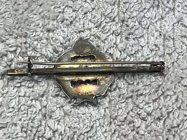 87) Good Original WW2 Pin Back Silver & Enamel Sweetheart Brooch To The Royal Tank Regiment — image 3