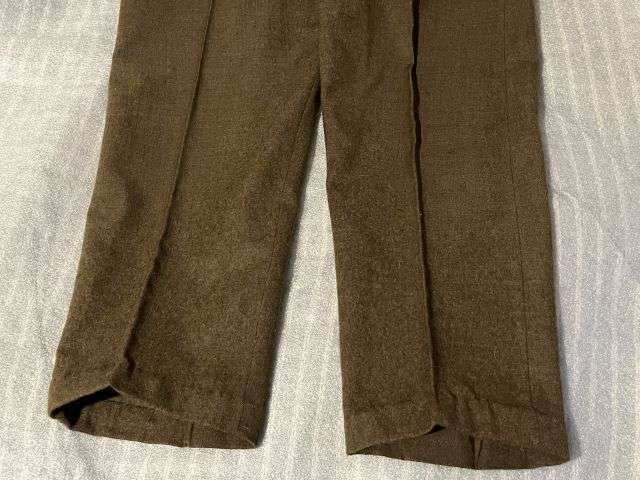 100) Excellent Original WW2 British Army 1937 Pattern Battledress Trousers With Leg Pocket Removed — image 11
