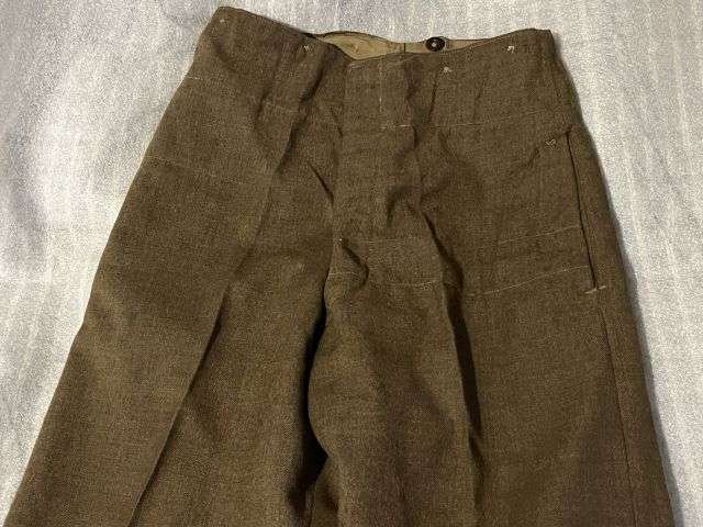100) Excellent Original WW2 British Army 1937 Pattern Battledress Trousers With Leg Pocket Removed — image 17