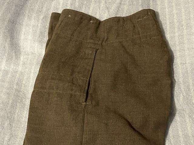 100) Excellent Original WW2 British Army 1937 Pattern Battledress Trousers With Leg Pocket Removed — image 5