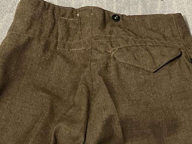 100) Excellent Original WW2 British Army 1937 Pattern Battledress Trousers With Leg Pocket Removed — image 7