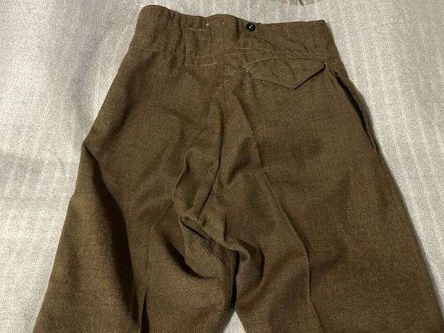 100) Excellent Original WW2 British Army 1937 Pattern Battledress Trousers With Leg Pocket Removed — image 8
