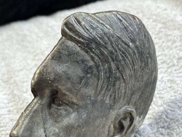 72) Excellent Original WW2 German Adolf Hitler Alloy Head From Door or Wall? — image 12