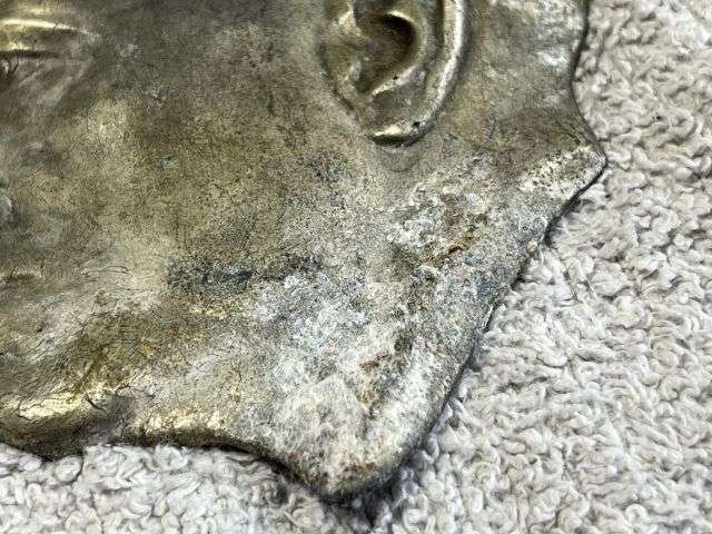 72) Excellent Original WW2 German Adolf Hitler Alloy Head From Door or Wall? — image 13
