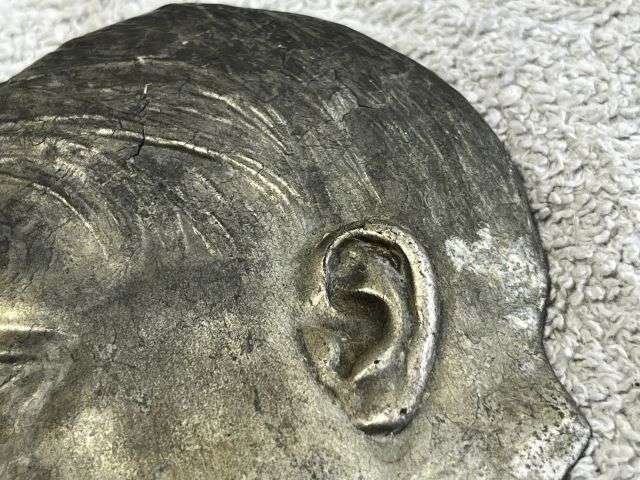 72) Excellent Original WW2 German Adolf Hitler Alloy Head From Door or Wall? — image 14