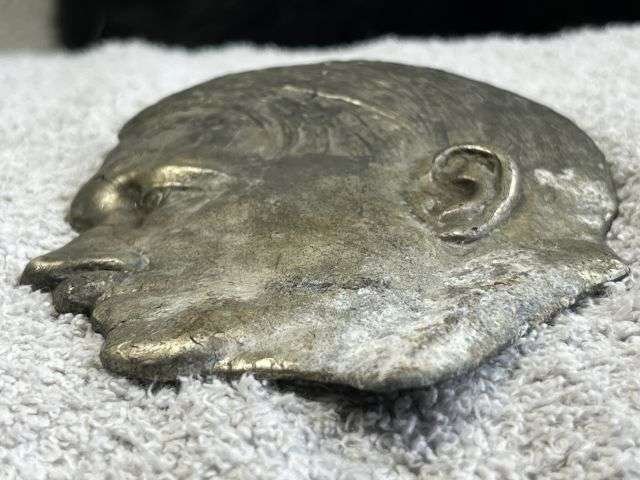 72) Excellent Original WW2 German Adolf Hitler Alloy Head From Door or Wall? — image 16