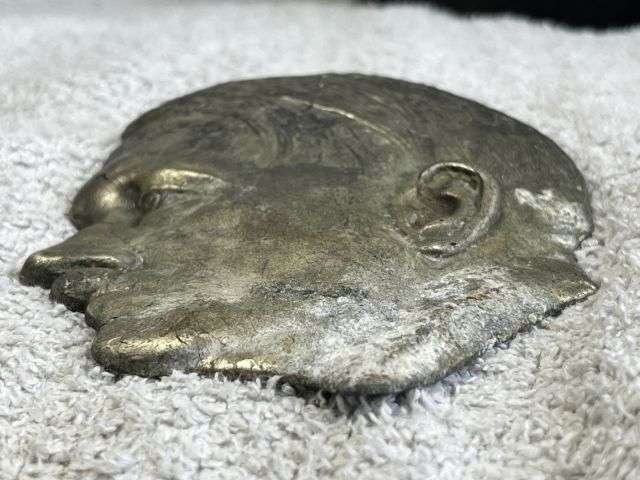 72) Excellent Original WW2 German Adolf Hitler Alloy Head From Door or Wall? — image 18