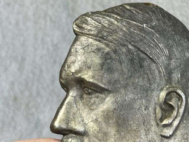 72) Excellent Original WW2 German Adolf Hitler Alloy Head From Door or Wall? — image 19
