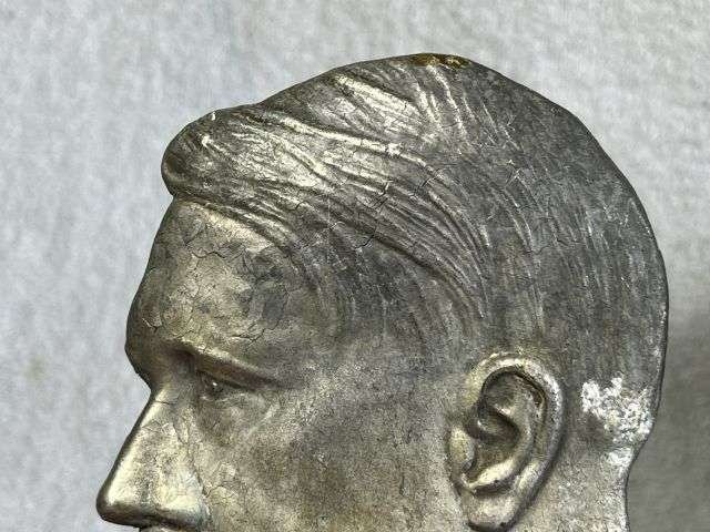 72) Excellent Original WW2 German Adolf Hitler Alloy Head From Door or Wall? — image 20