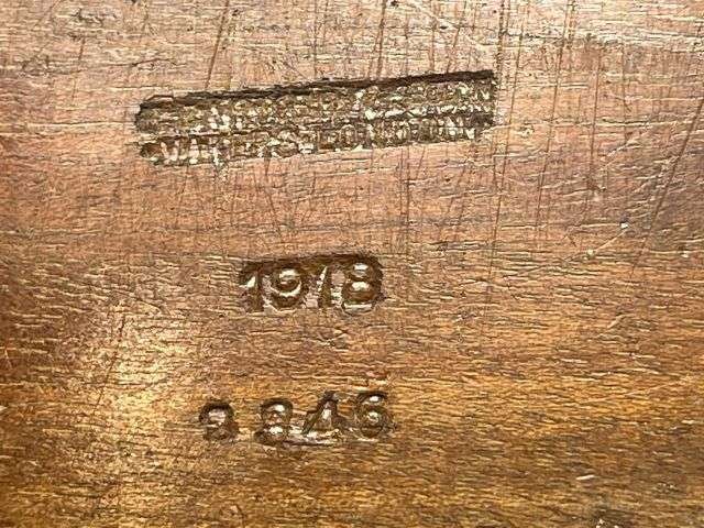 74) Nice Original WW1 British Officers Wooden Bodied Marching Compass Dated 1918 — image 10