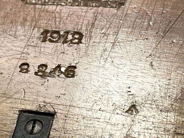 74) Nice Original WW1 British Officers Wooden Bodied Marching Compass Dated 1918 — image 8