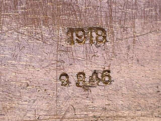 74) Nice Original WW1 British Officers Wooden Bodied Marching Compass Dated 1918 — image 9