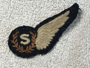 83) Excellent Original Early RAF Uniform Removed Padded Signaller Brevet