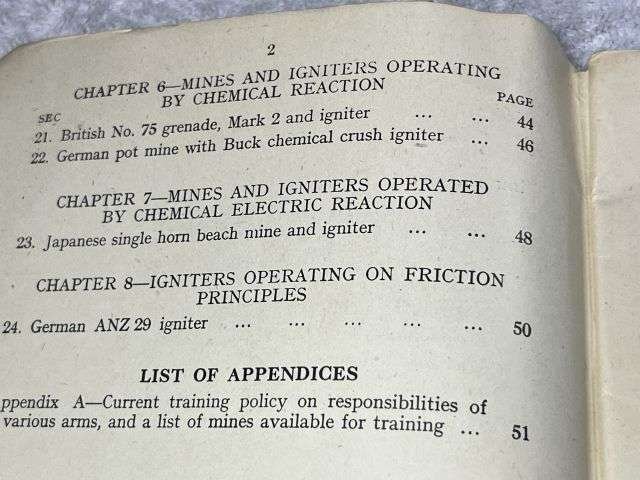 51) Original Post WW2 Field Engineering & Mine Warfare Pamphlet No 4 Part I Mines Individual Mechanisms 1947 — image 11
