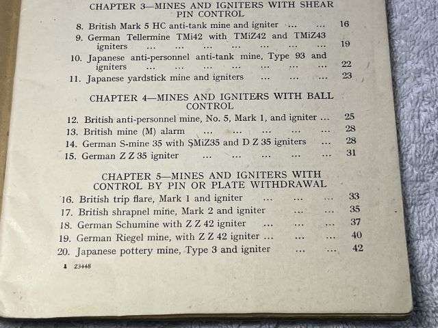 51) Original Post WW2 Field Engineering & Mine Warfare Pamphlet No 4 Part I Mines Individual Mechanisms 1947 — image 12