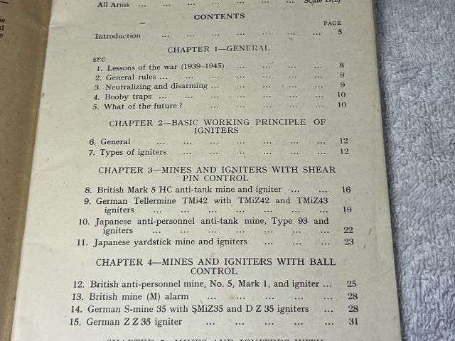 51) Original Post WW2 Field Engineering & Mine Warfare Pamphlet No 4 Part I Mines Individual Mechanisms 1947 — image 13