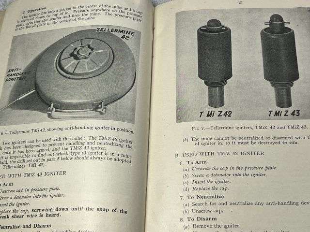 51) Original Post WW2 Field Engineering & Mine Warfare Pamphlet No 4 Part I Mines Individual Mechanisms 1947 — image 5