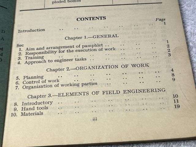 55) Original Post WW2 Field Engineering & Mine Warfare Pamphlet No 1 Basic Field Engineering Part I All Arms 1950 — image 10