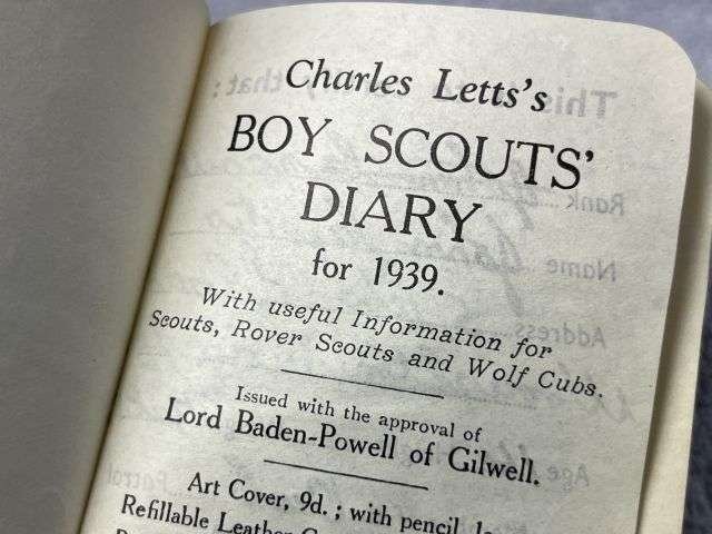 56) Excellent Original Collection of Pre WW2 Boy Scouts Cloth Badges & Diaries 1937-1939 — image 14