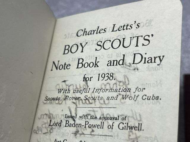 56) Excellent Original Collection of Pre WW2 Boy Scouts Cloth Badges & Diaries 1937-1939 — image 20