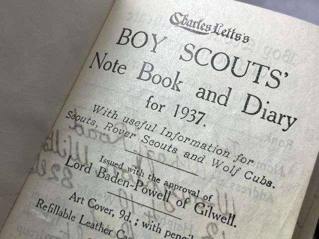 56) Excellent Original Collection of Pre WW2 Boy Scouts Cloth Badges & Diaries 1937-1939 — image 27