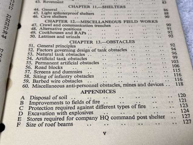 57) Original Post WW2 Field Engineering & Mine Warfare Pamphlet No 2 Field Defences & Obstacles Part I All Arms — image 10