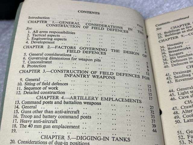 57) Original Post WW2 Field Engineering & Mine Warfare Pamphlet No 2 Field Defences & Obstacles Part I All Arms — image 13