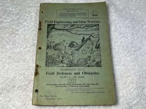 57) Original Post WW2 Field Engineering & Mine Warfare Pamphlet …