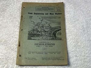 58) Original Post WW2 Field Engineering & Mine Warfare Pamphlet …