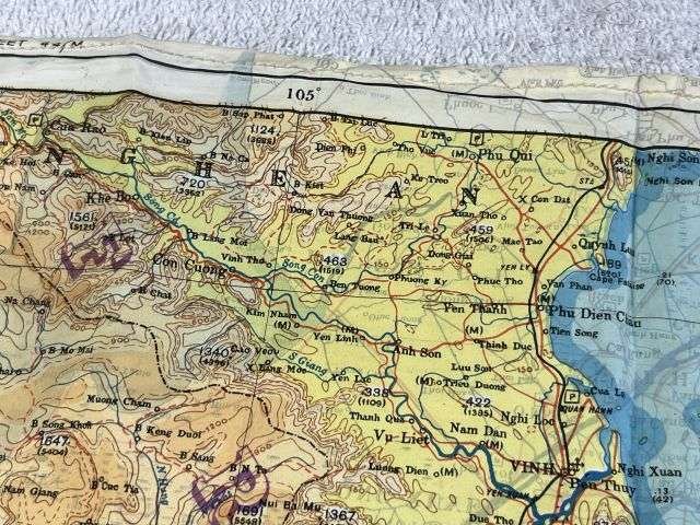 9) Good Original WW2 Escape Map 44J 44K French Indo China, Siam — image 15