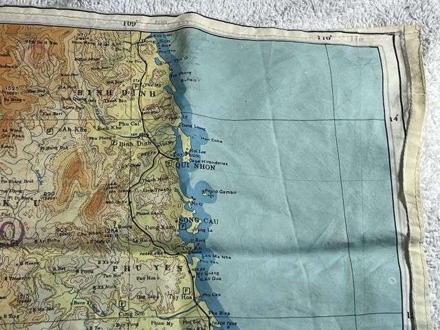 9) Good Original WW2 Escape Map 44J 44K French Indo China, Siam — image 4