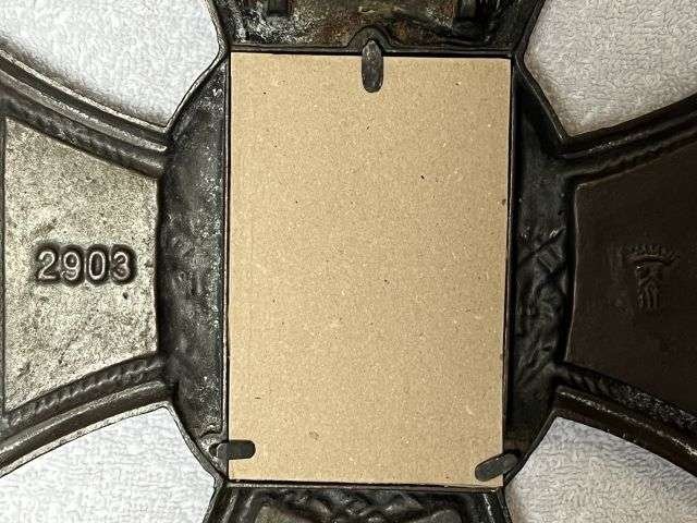 126) Lovely Original WW1 Imperial German Army Large Iron Cross Memorial Frame 1914-1915 — image 4