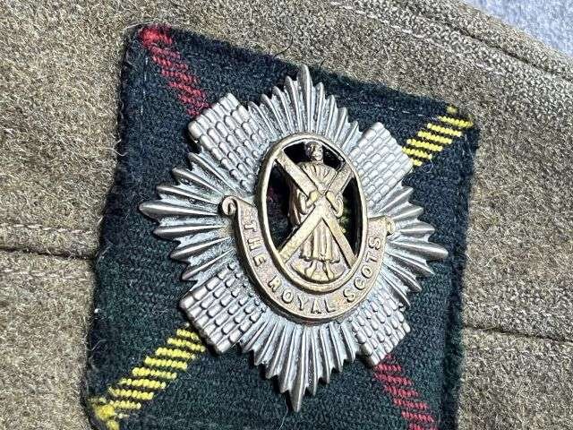 116) Good Original WW2-1950s Scottish Regiments The Royal Scots Officers Tam-O-Shanter — image 10