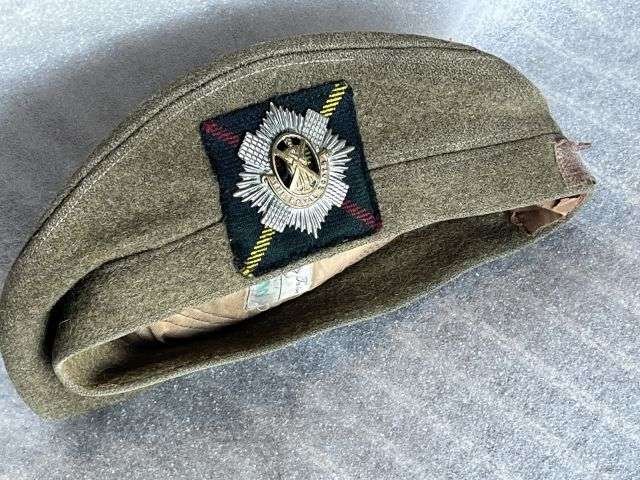 116) Good Original WW2-1950s Scottish Regiments The Royal Scots Officers Tam-O-Shanter — image 3
