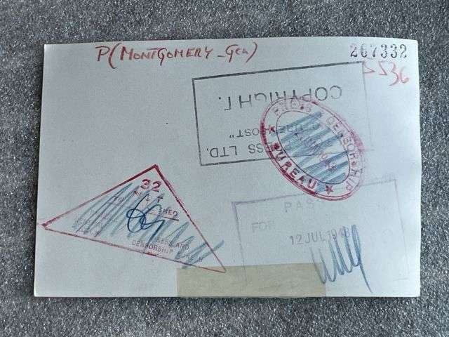 117) Interesting Original WW2 Official Photograph of General Montgomery Dated 1943 — image 7