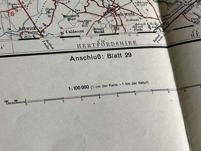 120) Nice Original WW2 German Army Map of Cambridge Operation Sealion Planned Invasion of Britain 1940 — image 10