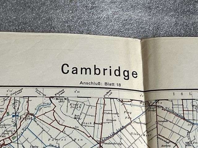 120) Nice Original WW2 German Army Map of Cambridge Operation Sealion Planned Invasion of Britain 1940 — image 14