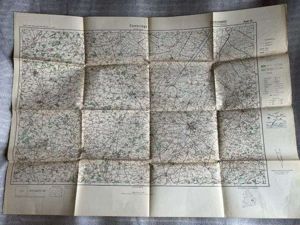 120) Nice Original WW2 German Army Map of Cambridge Operation …