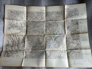 121) Nice Original WW2 German Army Map of Gloucester Operation …