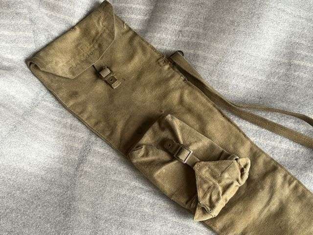 124) Good Original Well Used WW2 British Made Rifle Slip Dated 1942 — image 12