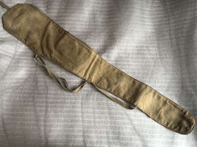 124) Good Original Well Used WW2 British Made Rifle Slip Dated 1942 — image 4