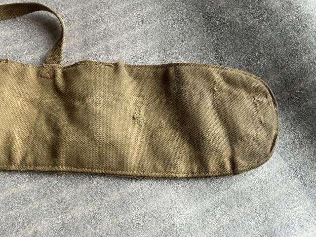 124) Good Original Well Used WW2 British Made Rifle Slip Dated 1942 — image 5