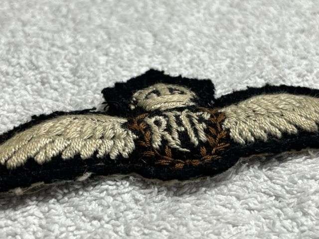 3) Lovely Original WW2 RAF Uniform Removed Padded Pilots Wings — image 4