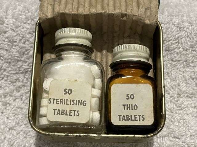 54) Near Mint Original Complete WW2 British Army & RAF Issue Water Bottle Sterilizing Outfit — image 5