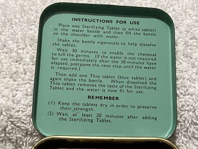 54) Near Mint Original Complete WW2 British Army & RAF Issue Water Bottle Sterilizing Outfit — image 6